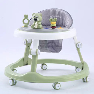 Bé đi bộ Chiều cao có thể điều chỉnh im lặng bánh xe đi bộ chống Rollover có thể gập lại bé tập đi thích hợp cho bé gái bé trai 6-18 tháng - Product Image 1