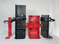 Support d'extincteur AnSu de luxe en acier au carbone rouge et noir pour les tailles 1 kg et 2 kg