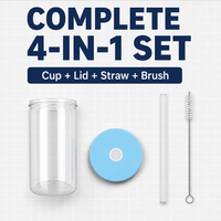 Prêt à expédier depuis l'entrepôt américain : Lot de 48 verres transparents de 16 oz, livraison gratuite, vente en gros, verres à sublimation pour canettes de soda