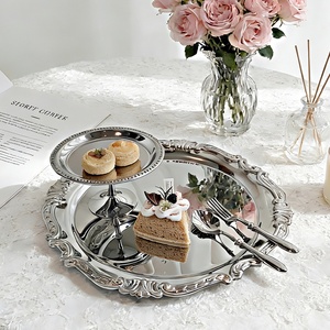 Vassoio in Acciaio Inox 304 per Torte e Dessert, <span class=keywords><strong>Porta</strong></span> Tazze da Tè e Vassoio Portaoggetti di Lusso - Product Image 3