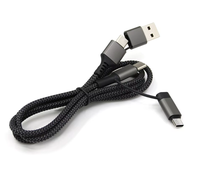 Kabel Data Pengisian Daya USB 3A Multifungsi Universal Pengisian Super Cepat OTG 60W Pabrik Shenzhen 3A 60W Berbahan Nilon Terjalin
