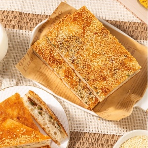 Pan de Sésamo con Cebolletas de Shanghái, Masa Madura Congelada, Listo para Venta al por Menor, Paquete a Granel, Dim Sum Tradicional - Product Image 2