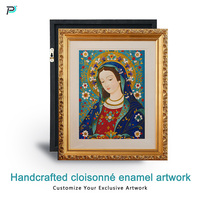 Cloisonné fait à la main encadré personnalisé luxe classique abstrait mur Art ACP chrétien jésus peintures pour décor de chambre