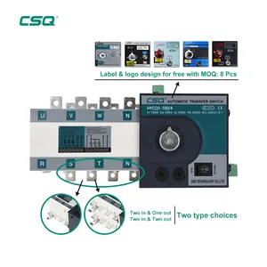 CSQ low price AC electrical changeover switch ATS 220v 380v 4P 3 phase ATSE controller automatic transfer switch for generator