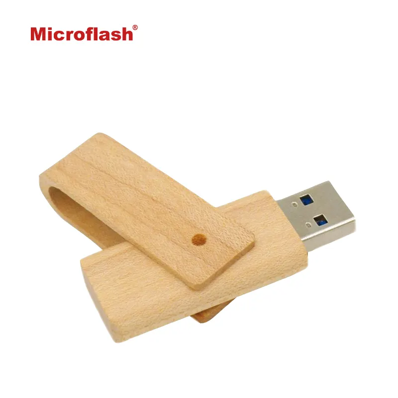 แฟลชไดรฟ์ไม้ microflash USB 4GB 8GB 16GB 32GB 64GB 128GB