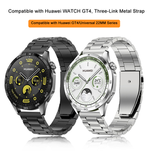 Correa de Metal de 22 mm y 20 mm para Reloj Huawei Gt 4 Gt4 46 mm 41 mm Gt3 Pro Se <span class=keywords><strong>Amazfit</strong></span> Gts Mini <span class=keywords><strong>Gtr</strong></span> 4, Brazalete de Acero Inoxidable - Product Image 2
