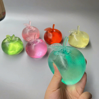 Jouet anti-stress en caoutchouc souple et coloré en forme de pomme, changeant de couleur, pour la décompression et le modelage, pour l'exportation