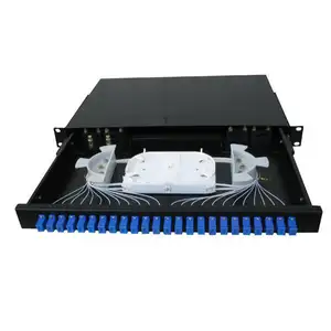 FTP SC/UPC/APC 12 port 48 cores 19 inch ODF rack mount Termination Box FTTH FC/ST/LC patch panel