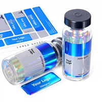 Étiquettes personnalisées en papier imperméable pour flacons compte-gouttes de 3 ml, 10 ml, 20 ml