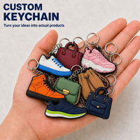 Individuell Bedruckter PVC-Schlüsselanhänger in Handtaschenform für Boutiquen Großhandel Werbegeschenk für Freundin