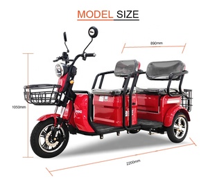 Utilisé CEE Certifié 60V 800W Batterie Alimenté 3 Roues Électrique Tricycles <span class=keywords><strong>pour</strong></span> Handicapés - Product Image 2