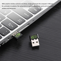 Adaptor Wifi USB Mini 150Mbps USB Lan AC Wifi 4 Dongle, kartu jaringan adaptor nirkabel untuk PC komputer