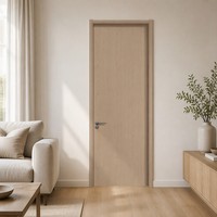 Porte intérieure TH50 en aluminium et bois, feuille de porte de 50 mm remplie de graphène, cadre en alliage d'aluminium, insonorisée et étanche pour chambre à coucher