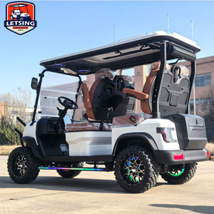 Voiturette de golf de luxe 4 places avec lumières LED colorées, batterie au lithium 48V, vente en gros, livraison rapide - Product Image 4