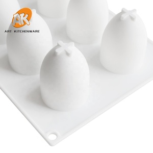 AK 8 cavités D'oeufs 3D Silicone Mousse Moules Gâteau Décoration Moules Chocolat Oeuf de Pâques Moules Outils De Boulangerie Ustensiles De Cuisine <span class=keywords><strong>MC</strong></span>-65 - Product Image 2