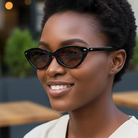 Lunettes de soleil œil de chat à monture fine Ade Wu 97274, logo personnalisé, lunettes de soleil tendance 2026 pour femmes