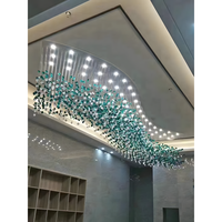 Conception personnalisée de dessins pour divers styles de lustres LED modernes, lustre en cristal de luxe, lustre nordique, lustre en verre