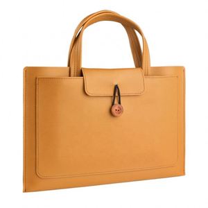 Black Travel Business Laptop <b>Bags</b> Covers <b>Computers</b> Pu Leather Briefcase Messenger Laptop Sleeve - Product Image 2