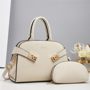 Ensemble de sacs Boston pour femmes Jingapin, sac à main en cuir noir avec fermeture à glissière et pochette assortie pour un usage quotidien - Product Image 4