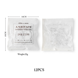 ถ้วยหมึกสักแบบใช้แล้วทิ้ง 240 ชิ้น ฐานมั่นคง พร้อมที่ใส่เข็มสัก - Product Image 2