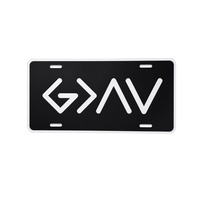 Plaque de voiture personnalisée en aluminium noir, décorative et commémorative, pour la plaque d'immatriculation avant.