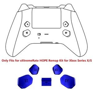 Boutons arrière et levier de commande chromés bleus et rouges redessinés K1 K2 K3 K4 pour manette Xbox Series XS EXtremerate Hope Remap Kit - Product Image 3