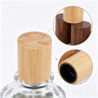 Tapas de Madera y Bambú Personalizadas para Botellas de Vidrio de Difusores de Aroma, Tapas Cilíndricas de Madera para Botellas de Spray de Aceites Esenciales y Fragancias