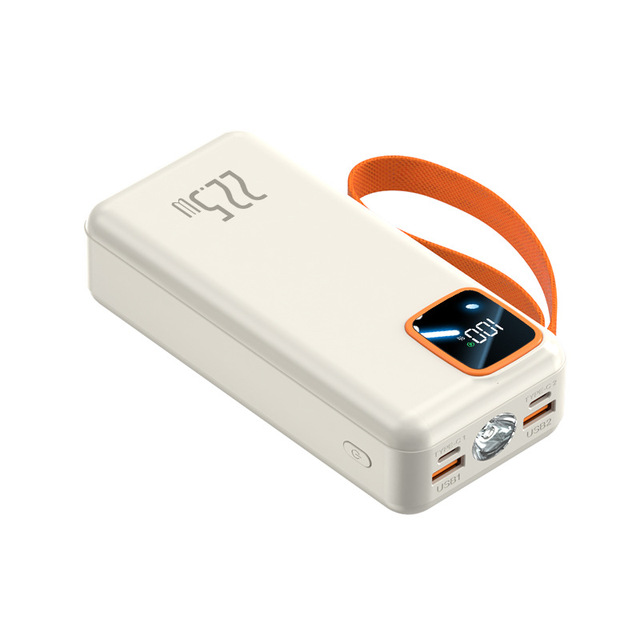 50000mAh Lamp Shape Power Bank, 22.5W Fast Charging USB-A Type-C LED Light with Lanyard Portable External Battery Charger