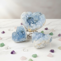 Großhandel: Natürlicher, polierter, runder blauer Kyanit-Kristallcluster – Geode-Kunsthandwerk, modischer Trend, Heilornament