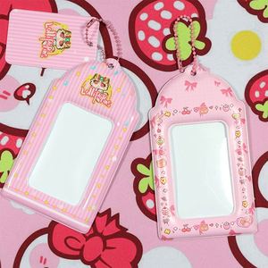 Porte-clés personnalisé en PVC transparent avec porte-cartes photo étoile de dessin animé, taille et couleur sur mesure - Product Image 1