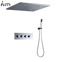 Breloques douche LED 20 pouces, accessoires de salle de bains, robinets de douche au plafond, SPA, ensemble de pomme de douche
