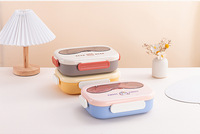 Icen B48 Boîte à bento en acier inoxydable 304 chauffable étanche à double niveau micro-ondes sans BPA de qualité écologique empilable déjeuner