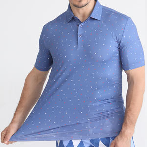 Vêtements de sport pour hommes Polos personnalisés unis Uniforme pour hommes 100% polyester Chemises de sport de golf grande taille avec poche - Product Image 1