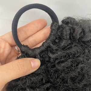 Coda di Cavallo Afro Kinky Marley Vivian Clip and Go con Elastico, Morbida come Capelli Umani Naturali, Coda di Cavallo Intrecciata <span class=keywords><strong>per</strong></span> Bambine - Product Image 4