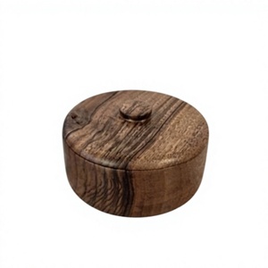 Recipiente de Madera para Té y Café con Tapa Hermética de Madera, Capacidad de 250 ml, Diseño Clásico, Ecológico, Contenedor de Madera Natural - Product Image 2