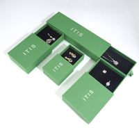 Cajón con logotipo personalizado, caja de papel para regalo, collar de joyería reciclable, caja de embalaje rígida con insertos de esponja