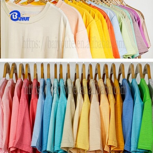 Chấ<span class=keywords><strong>t</strong></span> Lượng Cao USA Made Unisex Người Đàn Ông Của Phụ Nữ <span class=keywords><strong>T</strong></span>-<span class=keywords><strong>Shirts</strong></span> Giản Dị Thấp Moq Cổ Màu Sắc Polyester Cotton Cảm Thấy Quá Khổ Tees Trống - Product Image 3