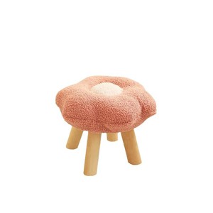 Cloud Shaped <b>Stool</b> Irregular Shape Wooden Legs Soft Plush Seat For Child Bedroom Living Room Chair Shoe Changing <b>Stool</b> - Product Image 5