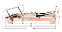 Lit de Pilates Reformer professionnel modèle WG-H de la marque XLD, en bois d'érable, avec garantie de 5 ans, couleur et logo personnalisables – Vente Flash