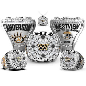 Anillo de Campeonato de Baloncesto, Fútbol, Béisbol, Sóftbol, Hockey sobre Hielo, Joyería de Moda Personalizada, Anillo de Campeones de Equipo de Alta Calidad - Product Image 2