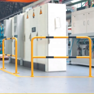 道路警告スチールパイプボラードポスト交通セキュリティ駐車保護ガードポスト金属黄色ボラード - Product Image 4