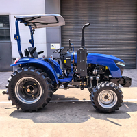 Tracteur à roues 50 CV à livraison rapide pour l'agriculture domestique, le travail des terres cultivées, le labour rotatif des vergers, mini-tracteur puissant