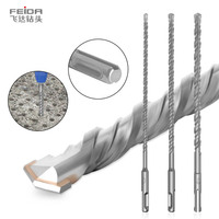 FEIDA – Ensemble de 5 forets à percussion SDS Plus en acier au carbone électrifié, queue en carbure, acier rapide, soudés par fil de carbure pour