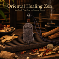 Collier d'encens au Borneol fait main, Amulette Ziwei, à base de plantes naturelles, OEM, Marque privée, Bijou spirituel porte-bonheur étoile, pour l'apaisement de l'esprit