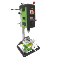 Perceuse à colonne numérique de précision 800W électrique, broche 13mm, course 90mm, BG-518801, marque MINIQ, 200-2500 tr/min, en fonte, qualité DIY