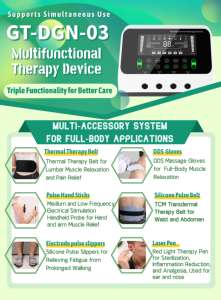 Perangkat terapi fisik pijat denyut multifungsi, sangat mudah untuk tubuh Anda, nirkabel, kaca baja tahan karat untuk bahu - Product Image 4