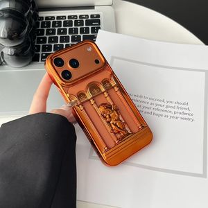 Custodia per Telefono 3D con Colonna Romana, Cupido, Angelo, Elettroplaccata e Opaca per iPhone 12 13 14 15 16 17air 17pro Max 16e - Product Image 2