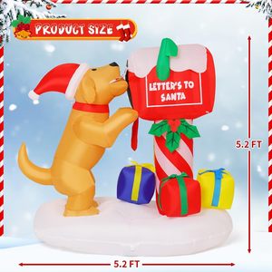 Cassetta Postale Gonfiabile a Forma <span class=keywords><strong>di</strong></span> Cane per Decorazioni Natalizie, Scatola per Lettere al Babbo Natale - Product Image 4