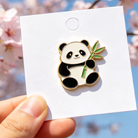 Épingles en émail personnalisées en métal pour animaux mignons (Panda, Canard, Mouton) avec impression UV, plaquées or, émail souple ou dur, pour sacs
