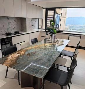 Marbre bleu pierre de luxe, grande dalle, design moderne pour les comptoirs de salle de bain d'hôtel, les murs, les sols - Product Image 1